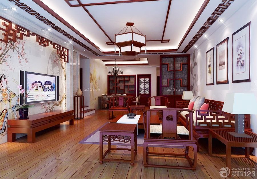 2023中式家装客厅明清古典家具设计图