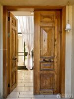 2025家庭室内阳台实木门装修图片大全