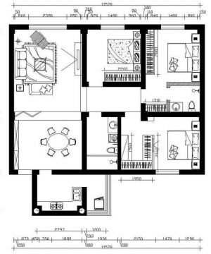 2023二室两厅农村自建一层房屋设计图纸