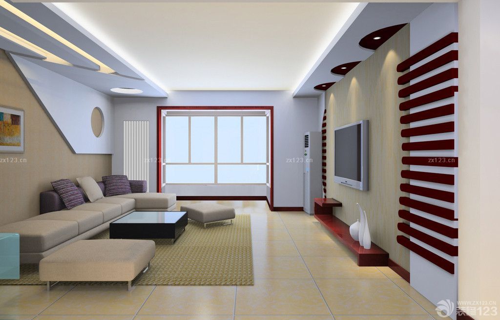 2025长方形客厅墙角线设计图片