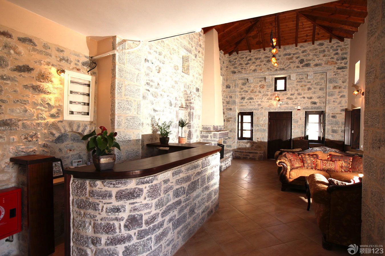 2025最新小型宾馆吧台装修效果图片