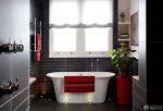 浴室黑色瓷砖贴图装修设计效果图片