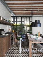 2025小别墅开放式厨房厨房卫生间瓷砖装修样板间