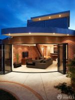 2025经典独栋小别墅阳台玻璃门设计效果图片