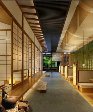 别墅茶楼室内设计传统日式装修设计图