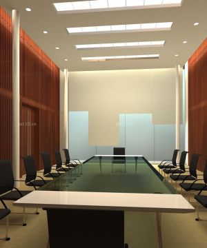 高档写字楼办公室家具会议室装修效果图片大全