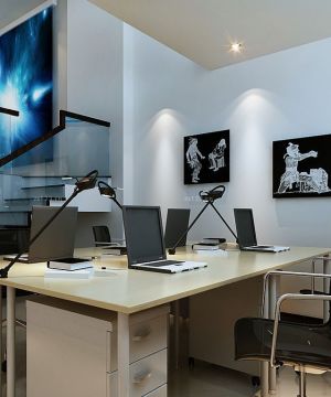 2023最新简约办公室家具电脑办公桌装修效果图