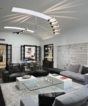 家装客厅黑色瓷砖贴图设计效果图片