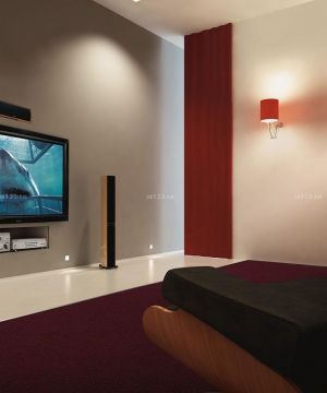 家装小户型硅藻泥电视背景墙装修设计效果图片