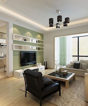 家装客厅设计硅藻泥电视背景墙设计效果图