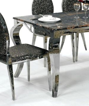 小户型不锈钢金属桌椅效果图大全2023图片