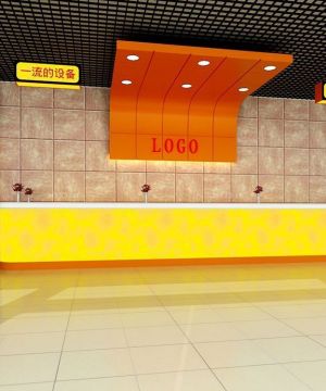 最新汽车饰品店公司前台个性背景墙设计图