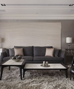 最新时尚简约风格中式沙发背景墙装潢图片欣赏