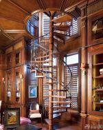 2025室内旋转楼梯铁艺扶手装修图片