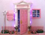 最新欧式女孩温馨卧室粉色门装修图片大全