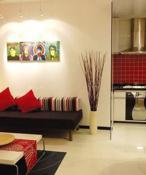 最新彩色艺术东南亚风格室内客厅餐厅家装样板间