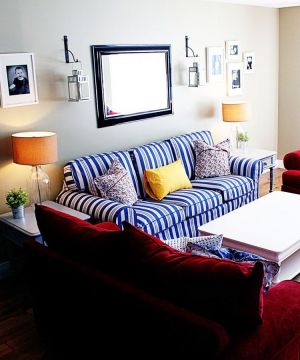 宜家家居小户型装修地中海风格客厅沙发摆放设计图