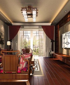 2023新古典客厅遮阳帘设计图片