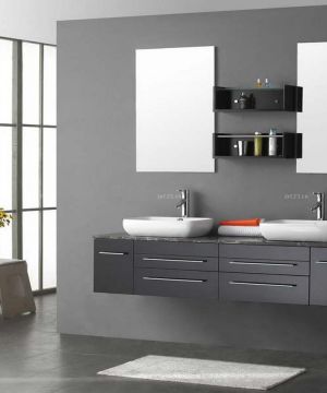 最新简约风格50平米洗手间设计装修样板间