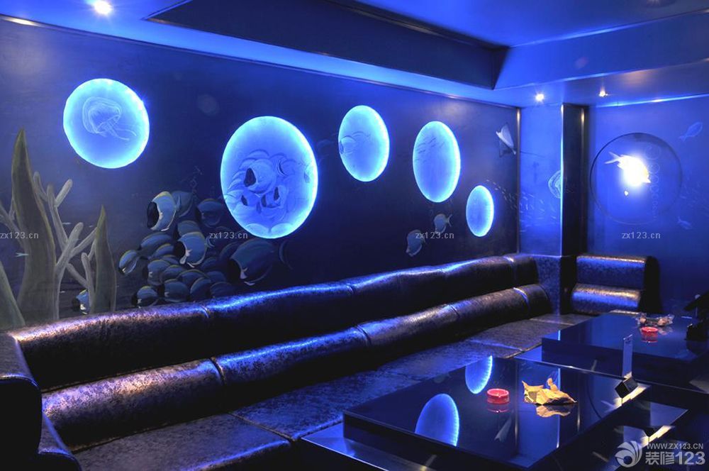 ktv沙发创意背景墙设计效果图片欣赏