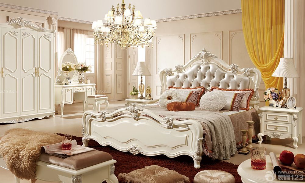 欧式家装设计法式宫廷床图片大全