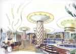 2025大型展厅手绘效果图片