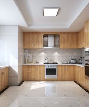 现代风格大型厨房欧派橱柜装修设计效果图