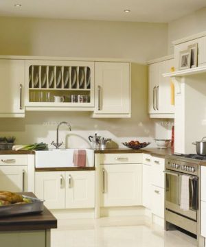 最新简欧风格开放式厨房欧派橱柜装修效果图