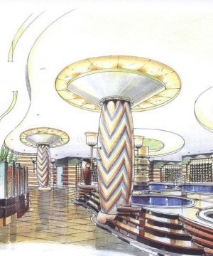 2025大型展厅手绘效果图片