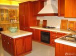 现代复古美式厨房橱柜瓷砖效果图片