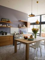 美式田园厨房地面瓷砖图片欣赏