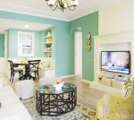 美式风格蓝色门框装饰图片