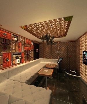 家庭ktv转角沙发装修设计图片欣赏