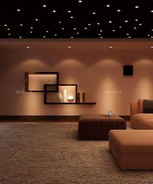 2025最新家庭ktv艺术吊顶装修实景图