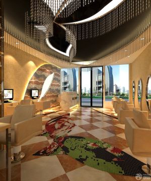 2025特色快餐店大厅水晶吊灯装修效果图片