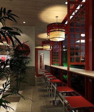 2025最新中式快餐店装修风格效果图