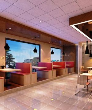 2025中式快餐店镂空雕花隔断装修效果图欣赏