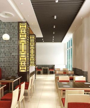 2025最新小型快餐店新中式装修风格