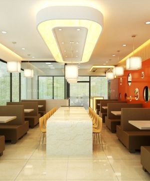 2025最新小型快餐店落地玻璃窗装修设计风格