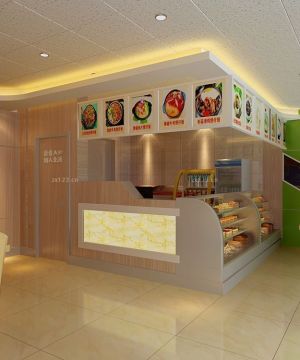 2023最新小型快餐店现代装修风格效果图大全