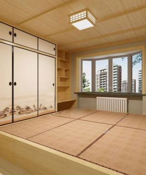 简约时尚木质小卧室日式榻榻米装修样板间大全