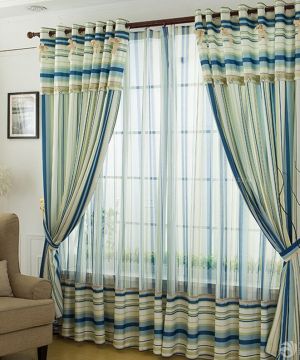 50平米客厅地中海风格窗帘设计图片