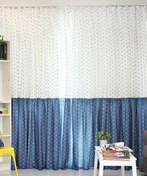 最新35平米小户型客厅地中海风格窗帘设计图片 