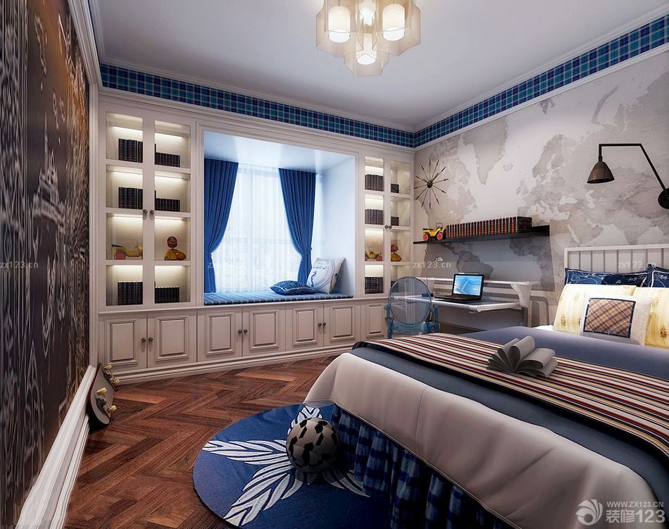 个性混搭小户型创意儿童房间布置效果图