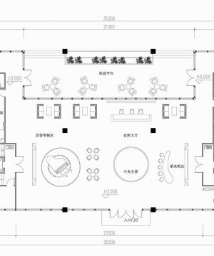 最新小型商务会所平面布置图片大全