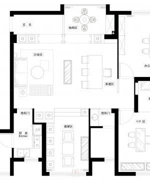 中小型商务会所平面设计图片欣赏