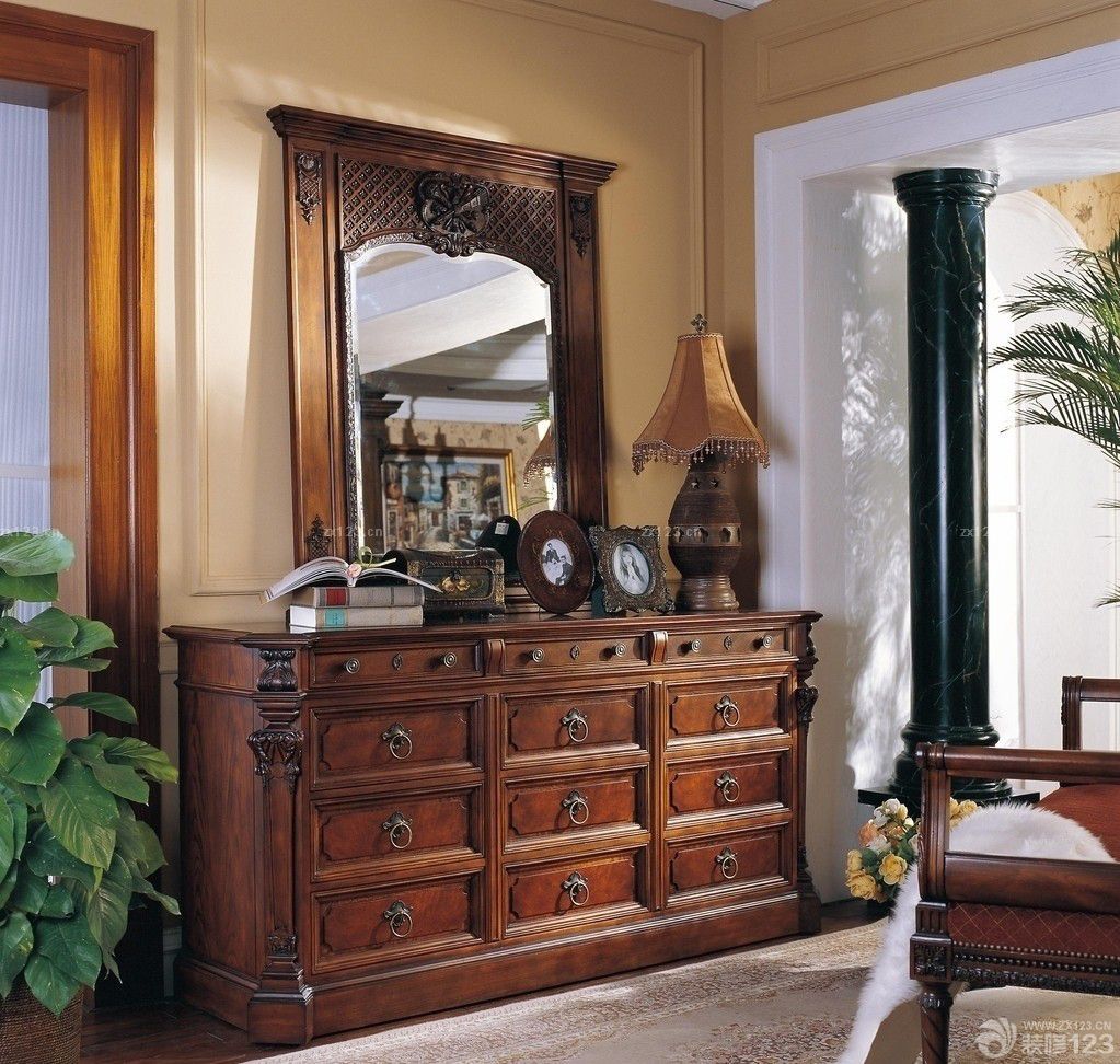 欧式古典家具柜子效果图