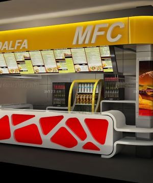小型快餐店装修布局设计图片2025