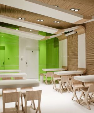 现代风格快餐店装修布局装修实景图欣赏