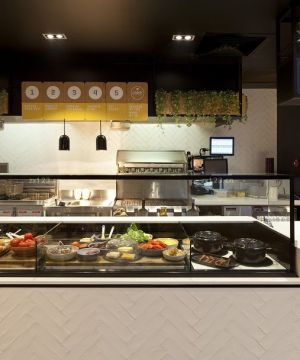 2025最新美式现代风格快餐店装修布局图片
